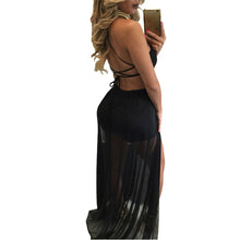 Mesh Long Skirt Stitching Sexy Club Jumpsuits Party Rompers  Jumpsuit Shorts Combinaison Short Femme SM6