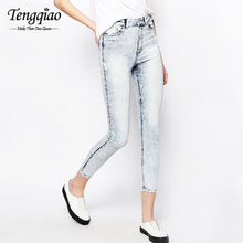 Pencil Pants Jeans High Waist Silver Skinny Jeans Denim Boyfriend High-Waisted Jeans Denim Pant Trousers SM6
