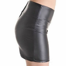 Style Women Bodycon Skirt Faux Leather Look Zip High Wasit Black Mini Short Skirt Y4 SM6