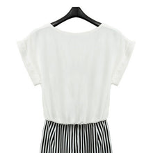 Style Women's Fashion Sexy Striped Dress Casual Long OL Formal Dresses SM6