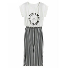 Style Women's Fashion Sexy Striped Dress Casual Long OL Formal Dresses SM6