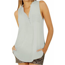 Casual Sleeveless Chiffon Blouse Shirts Loose Tops Solid Elegant Ladies Blouses And White Long Shirt Wo SM6