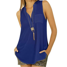 Casual Sleeveless Chiffon Blouse Shirts Loose Tops Solid Elegant Ladies Blouses And White Long Shirt Wo SM6