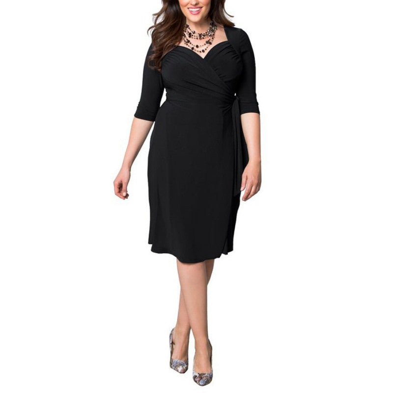 Women's Oversized Dress Long Sleeve Dress Cocktail Party Dress Plus Size SM6