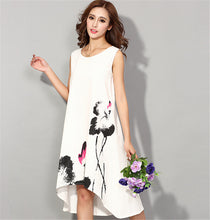women novelty asymmetrical chiffon dressessleeveless irregular casual dress girl flower print dress vestidos Y4 SM6