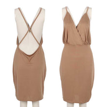 Super Sexy Backless Package Hip Bandage Dress Low-Cut Deep V-neck Tight Harness Nightclub Party Dress Bodycon SM6