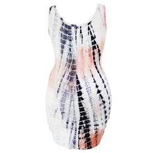 Tie Dye Print Plus Size Dress XXL XXXL Clothing Sleeveless White Casual Midi Large  Big Size Dress SM6