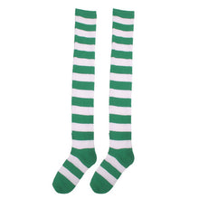 2016 Time-limited Top Fashion Women Girls Cotton Spandex Striped Thigh High Knee Socks Girls Womens Halloween Cosplay Stockings SM6