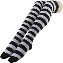 2016 Time-limited Top Fashion Women Girls Cotton Spandex Striped Thigh High Knee Socks Girls Womens Halloween Cosplay Stockings SM6