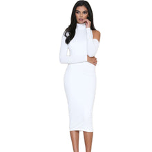 Top Turtleneck Backless Short Party Dress Sexy Hollow Out Black Long Sleeve Bodycon Dress SM6