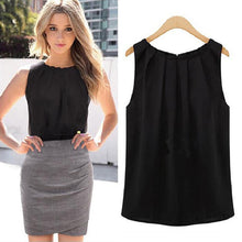 Tropical Women Blouses Roupas Femininas Sexy Fold Sleeveless Chiffon Plus Size Ladies Blouses Casual Tops Clothing M-XXL SM6