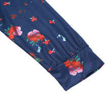 Vintage Women Kimono Cardigan Floral Print Long Sleeve Loose Outerwear Coat Tops BlackDark GreenRoyal Blue Bomber Jacket SM6