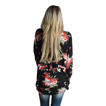 Vintage Women Kimono Cardigan Floral Print Long Sleeve Loose Outerwear Coat Tops BlackDark GreenRoyal Blue Bomber Jacket SM6