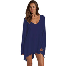 Black Lace Dress Short Skater Long Sleeve Casual Mini Dress a Line Solid Loose Dress For Wo SM6