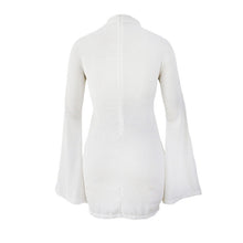 Dress For Long Sleeve Short Party Dress White Flare Sleeve Elegant Mini Dress Vestidos De Fiesta SM6