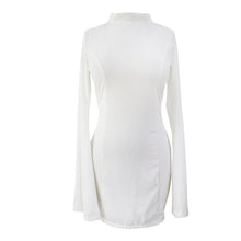 Dress For Long Sleeve Short Party Dress White Flare Sleeve Elegant Mini Dress Vestidos De Fiesta SM6