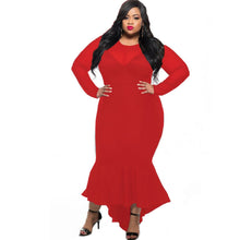 Mermaid Evening Long Party Dress Black See Through Mesh Long Sleeve Sexy Plus Size Dress XXXL Clothing SM6