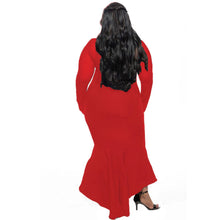 Mermaid Evening Long Party Dress Black See Through Mesh Long Sleeve Sexy Plus Size Dress XXXL Clothing SM6