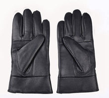2016 Winter Women Girl Luxurious PU Leather Winter Super Warm Gloves Cashmere Bow Women Warm Out Work Gloves Gants Homme#697 SM6