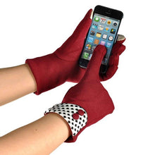 2016 Winter Women Screen Gloves Winter Warm Wrist Gloves Mittens Gray Winter Warm Screen With Buttons Luvas De Inverno#069 SM6