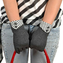 2016 Winter Women Screen Gloves Winter Warm Wrist Gloves Mittens Gray Winter Warm Screen With Buttons Luvas De Inverno#069 SM6