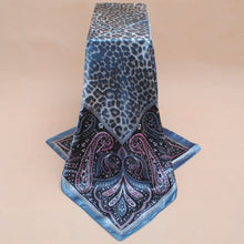 Women Square Satin Kerchief Contrast Ethnic Headband Vintage Shawl Thin Pashmina Bufandas Mujer Shawls and Scarves SM6