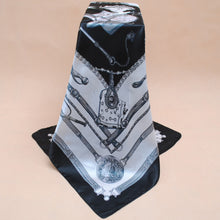 Women Square Satin Kerchief Contrast Ethnic Headband Vintage Shawl Thin Pashmina Bufandas Mujer Shawls and Scarves SM6