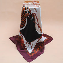 Women Square Satin Kerchief Contrast Ethnic Headband Vintage Shawl Thin Pashmina Bufandas Mujer Shawls and Scarves SM6
