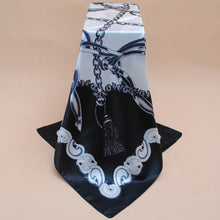 Women Square Satin Kerchief Contrast Ethnic Headband Vintage Shawl Thin Pashmina Bufandas Mujer Shawls and Scarves SM6