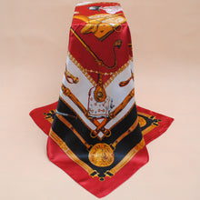 Women Square Satin Kerchief Contrast Ethnic Headband Vintage Shawl Thin Pashmina Bufandas Mujer Shawls and Scarves SM6