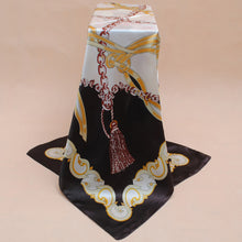 Women Square Satin Kerchief Contrast Ethnic Headband Vintage Shawl Thin Pashmina Bufandas Mujer Shawls and Scarves SM6