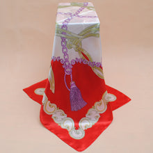 Women Square Satin Kerchief Contrast Ethnic Headband Vintage Shawl Thin Pashmina Bufandas Mujer Shawls and Scarves SM6