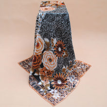 Women Square Satin Kerchief Contrast Ethnic Headband Vintage Shawl Thin Pashmina Bufandas Mujer Shawls and Scarves SM6