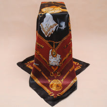 Women Square Satin Kerchief Contrast Ethnic Headband Vintage Shawl Thin Pashmina Bufandas Mujer Shawls and Scarves SM6