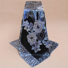 Women Square Satin Kerchief Contrast Ethnic Headband Vintage Shawl Thin Pashmina Bufandas Mujer Shawls and Scarves SM6