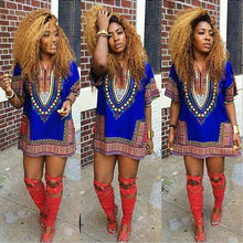 Women African Festival Dashiki Shirt Kaftan Boho Hippe Gypsy Festival Tops Party Dress LY3 SM6