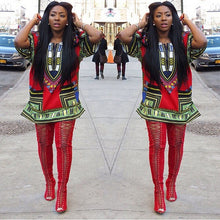 Women African Festival Dashiki Shirt Kaftan Boho Hippe Gypsy Festival Tops Party Dress LY3 SM6