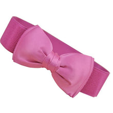 2016 Women Belt Fashion Women Bowknot Elastic Wide Stretch Buckle Waistband Waist Belt Kemerler #108 SM6