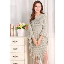 Women Ladies Cape Coat Poncho Knit Oblique Tassels Echarpe Women Warm Pashmina Spain Design Pullover Scarves Wraps SM6