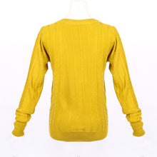 Women Lady Long Sleeve Round Neck Twisted Knit Sweater Pullover Jumper Tops SM6