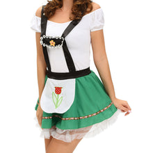 Women Sexy Oktoberfest Costume Beer Maid Cosplay Halloween Party Wench Bar Costume Fancy Dress Green Bar Girl Clothes SM6