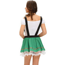 Women Sexy Oktoberfest Costume Beer Maid Cosplay Halloween Party Wench Bar Costume Fancy Dress Green Bar Girl Clothes SM6