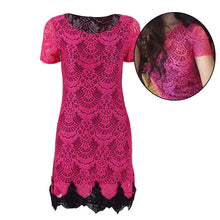 Women Bodycon Slim Lace Floral Crochet Evening Party Mini Dress SM6