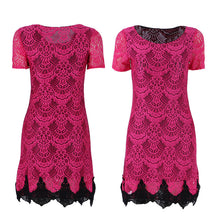 Women Bodycon Slim Lace Floral Crochet Evening Party Mini Dress SM6