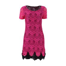 Women Bodycon Slim Lace Floral Crochet Evening Party Mini Dress SM6