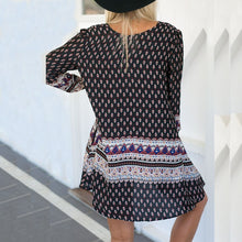 Women Vintage Retro Bohemian Style Boho Beach Long Sleeve Mini Dress H78 SM6