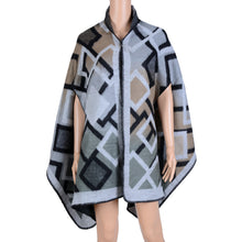 Women Polyester Square Scarf Pashminas Bordadas Long Scarf Poncho Square Print Armhole Cape Shawl Scarves Pashmina SM6