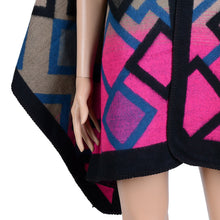 Women Polyester Square Scarf Pashminas Bordadas Long Scarf Poncho Square Print Armhole Cape Shawl Scarves Pashmina SM6