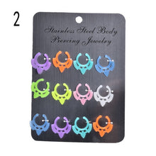 charm circular barbell mixed glow in the dark with multi patterns nose ring SM6