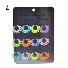 charm circular barbell mixed glow in the dark with multi patterns nose ring SM6